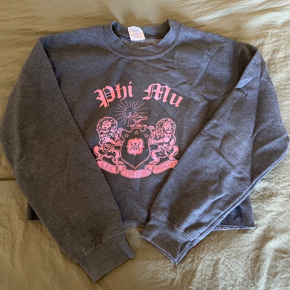 Phi mu cropped sweatshirt